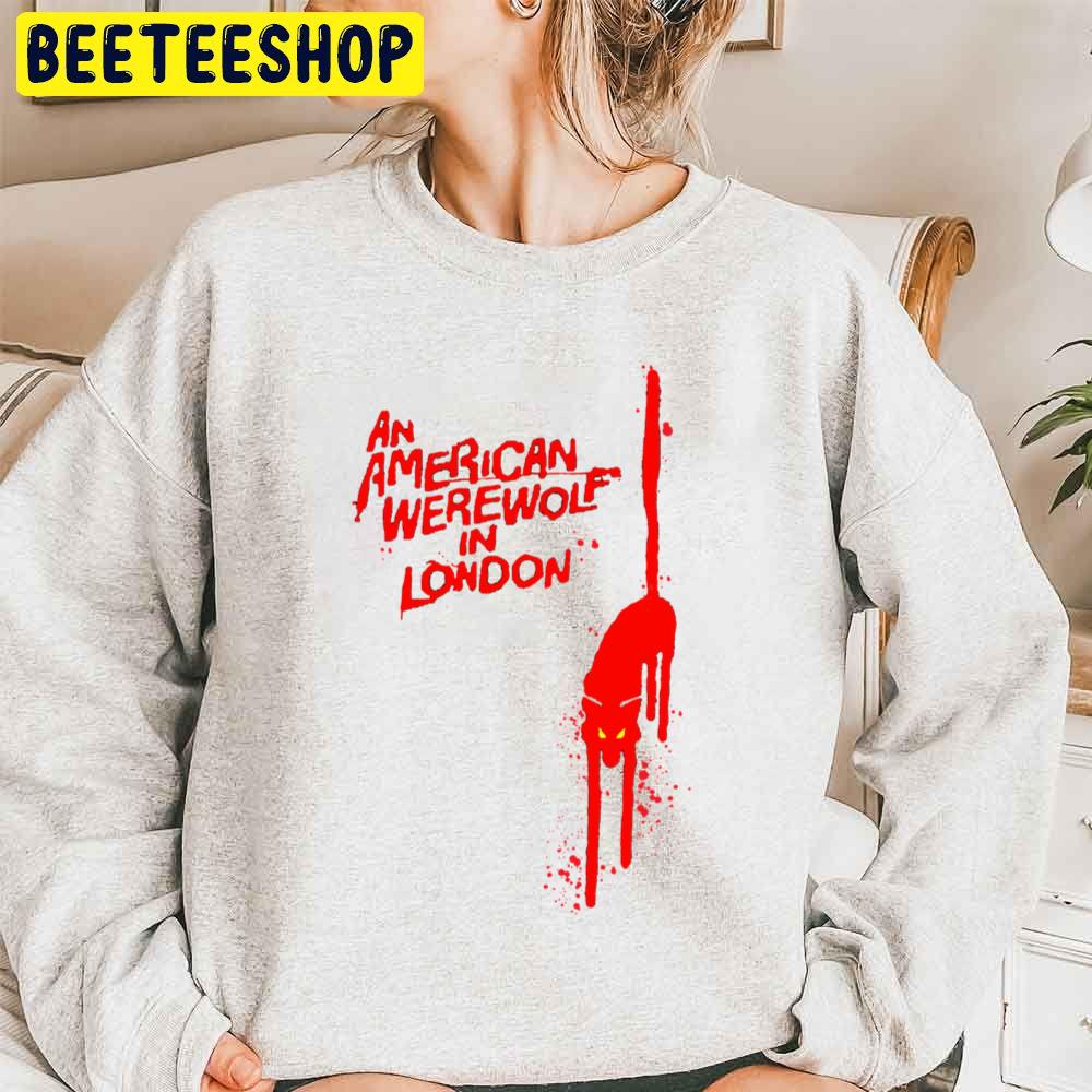 Red Art An American Werewolf In London Halloween Unisex Sweatshirt