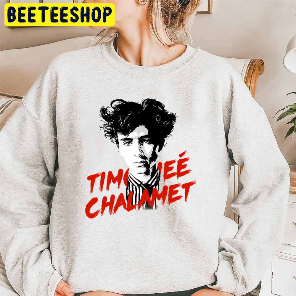 Red Black Art Timothee Chalamet Trending Unisex Sweatshirt