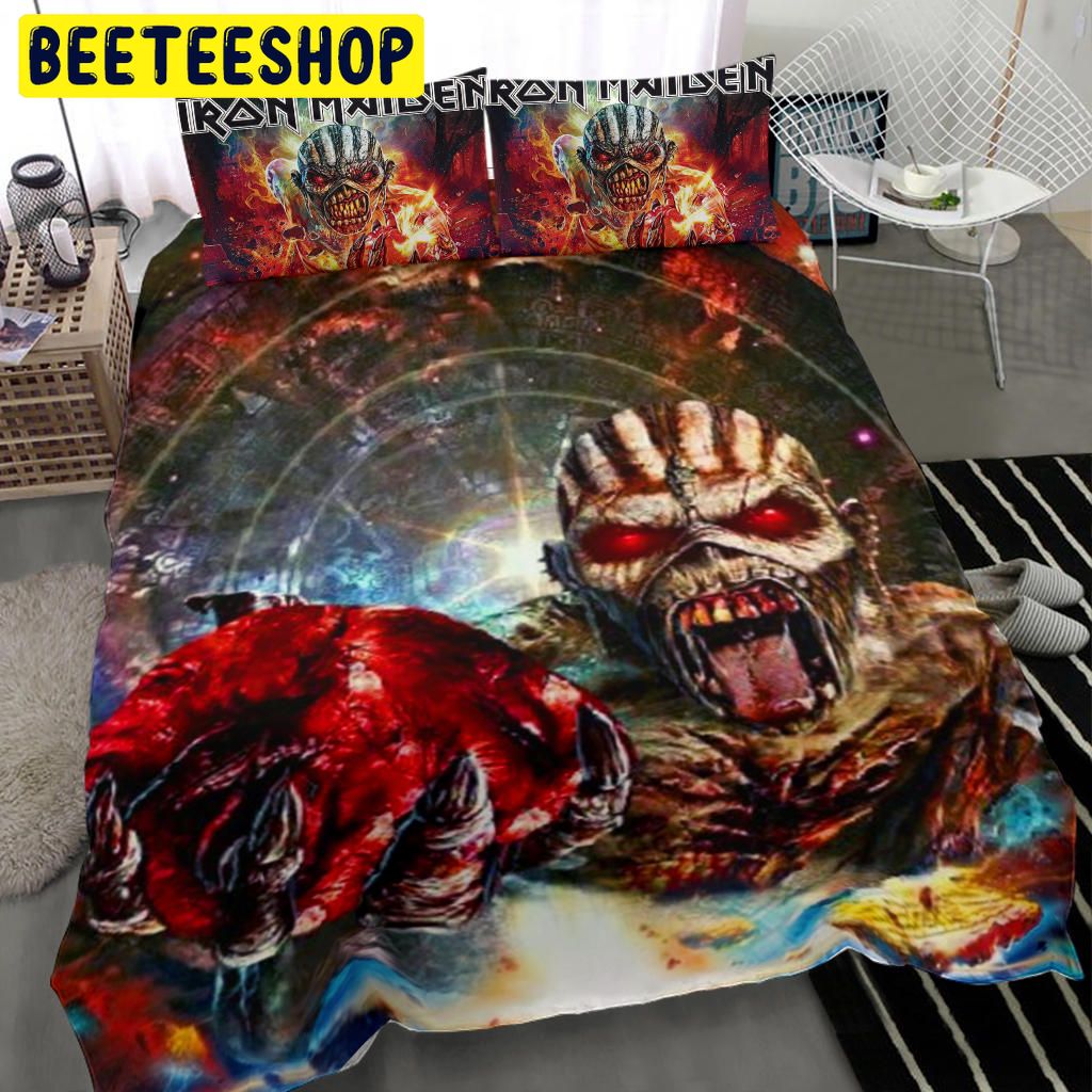 Red Heart Iron Maiden Band Bedding Set