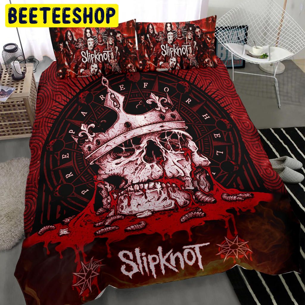 Red Skull Slipknot Rock Band Bedding Set