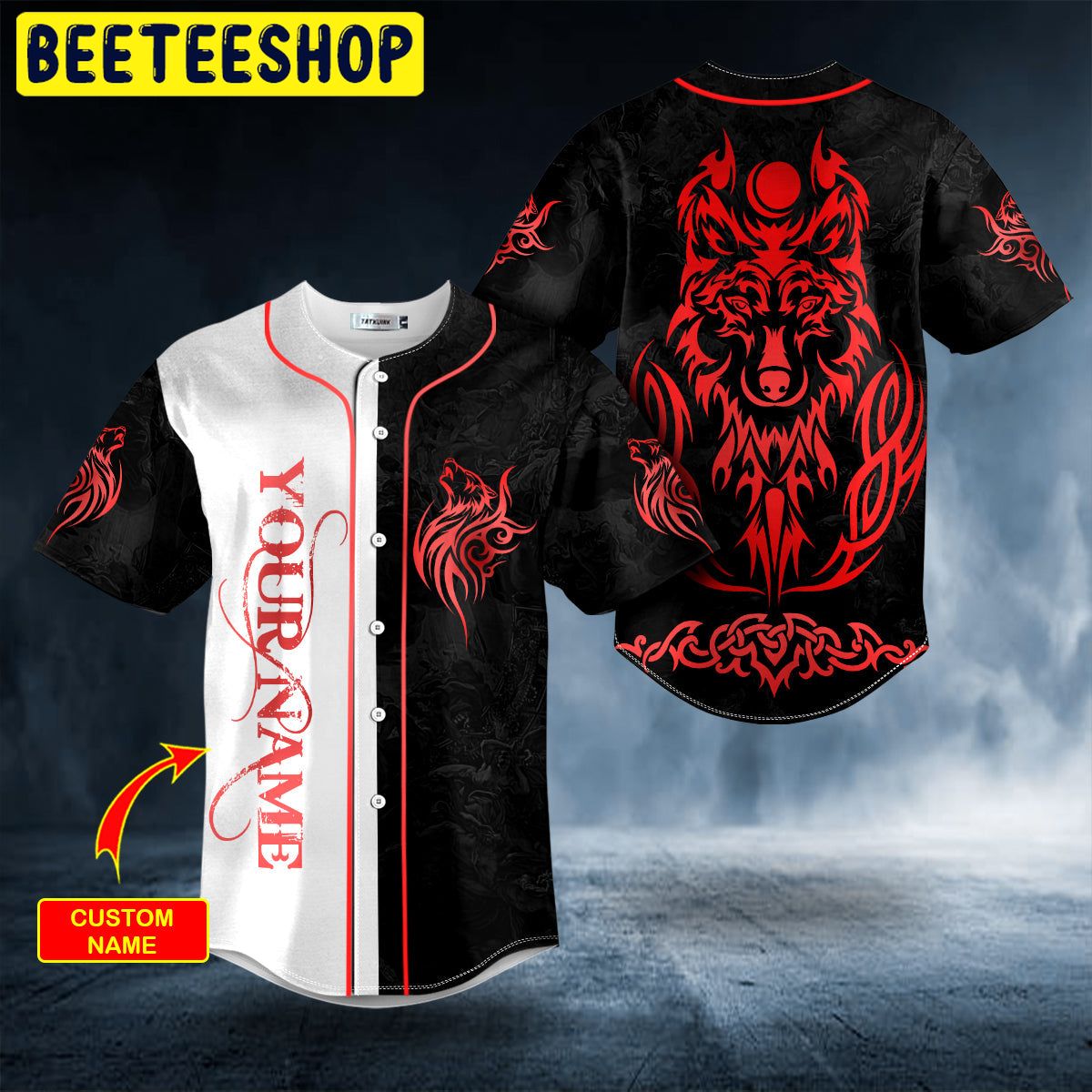 Red Wolf Viking Custom Trending Baseball Jersey