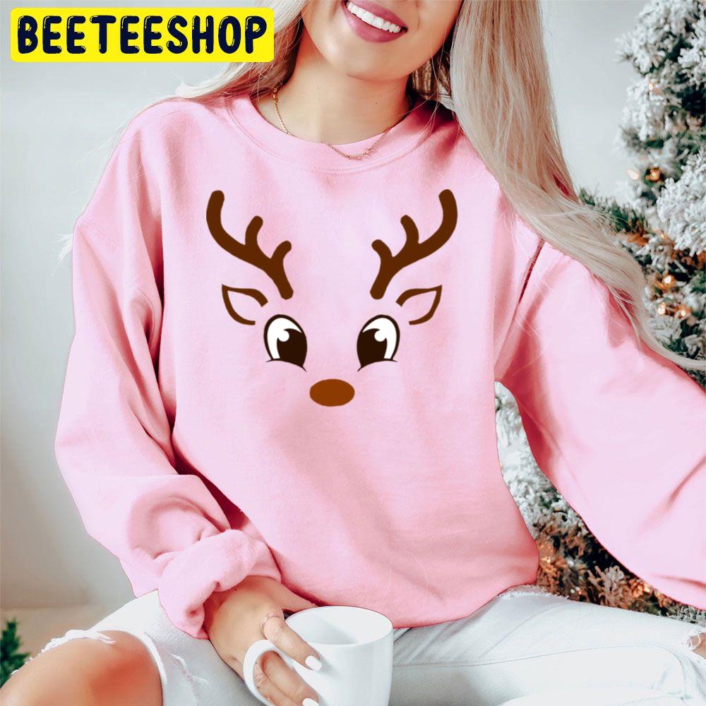 Reindeer Face Christmas Trending Unisex Hoodie