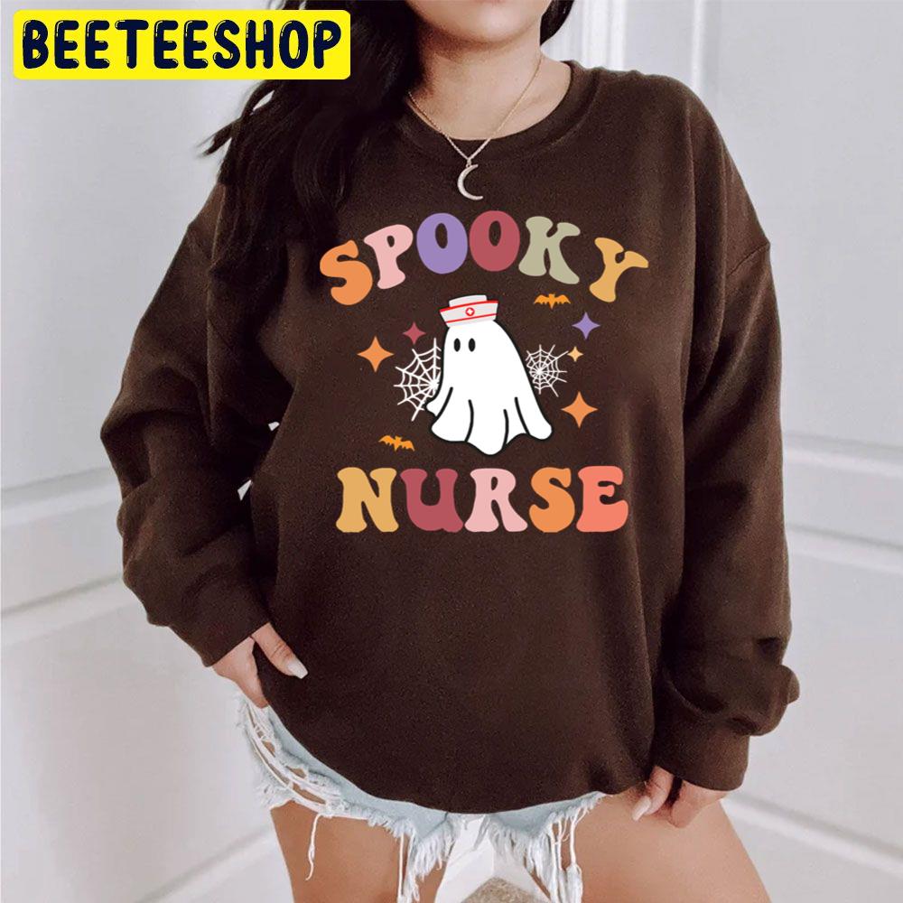 Retro Boo Halloween Nurse Trending Unisex Sweatshirt