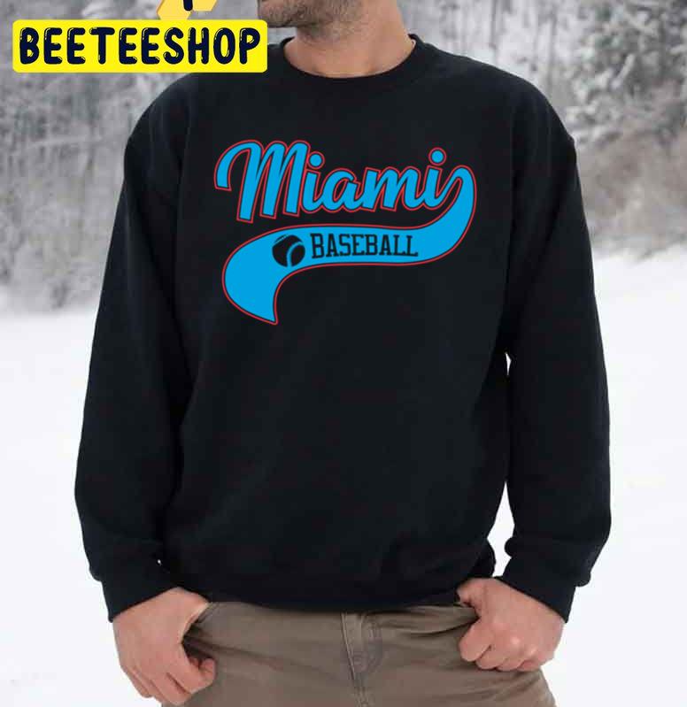 Retro Vintage Swoosh Miami Marlins Baseball Trending Unisex Sweatshirt