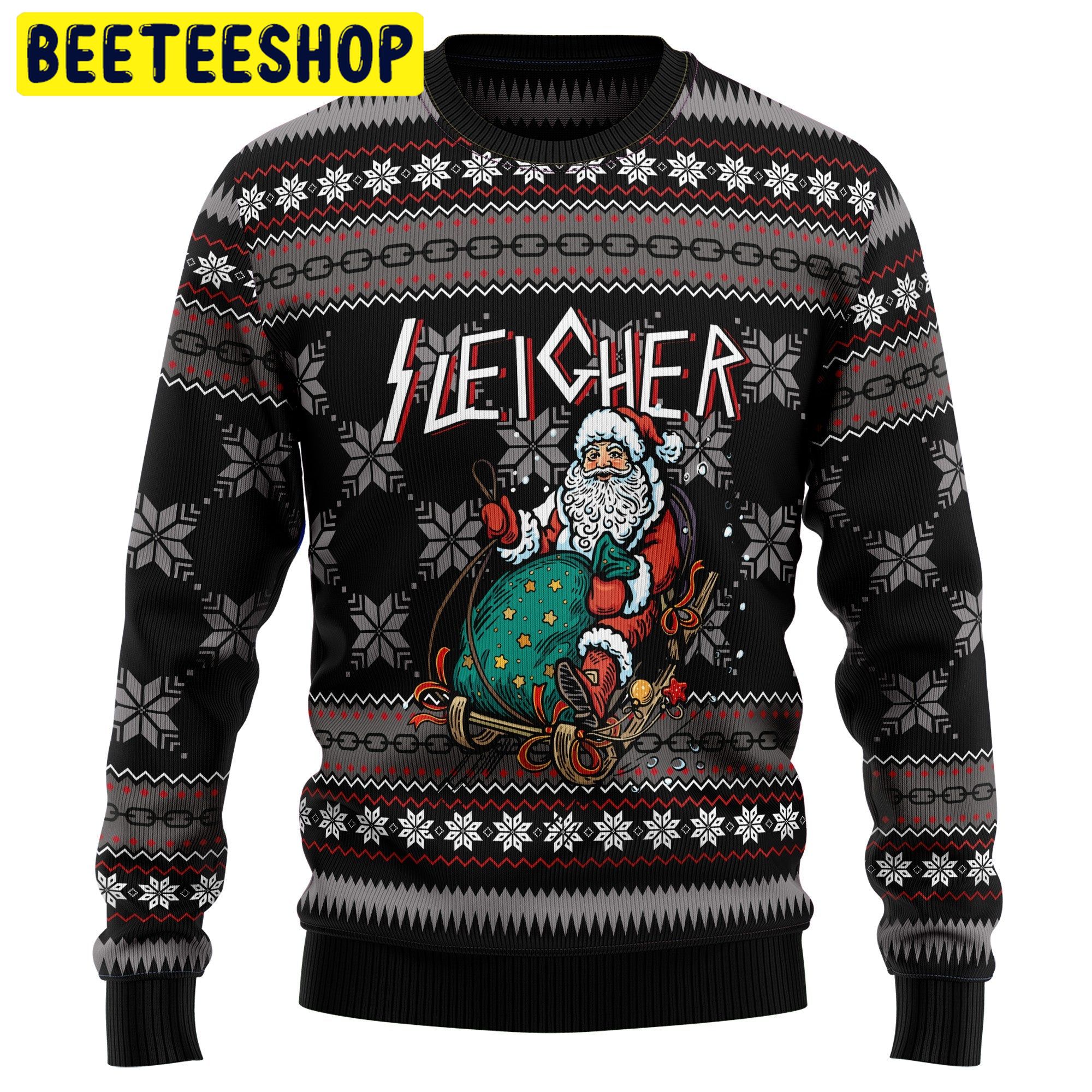 Santa Sleigher Trending Ugly Christmas Sweatshirt