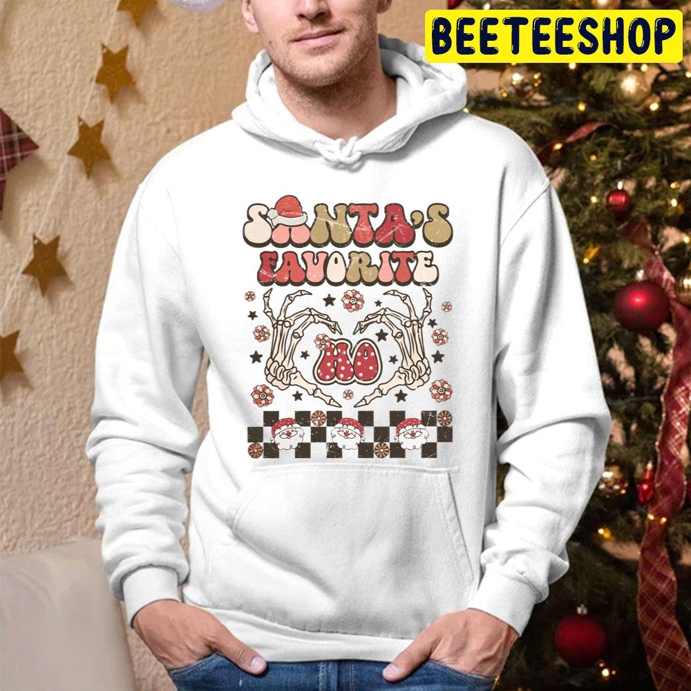 Santa’s Favorite Ho Christmas Skeleton Vintage Trending Unisex Hoodie