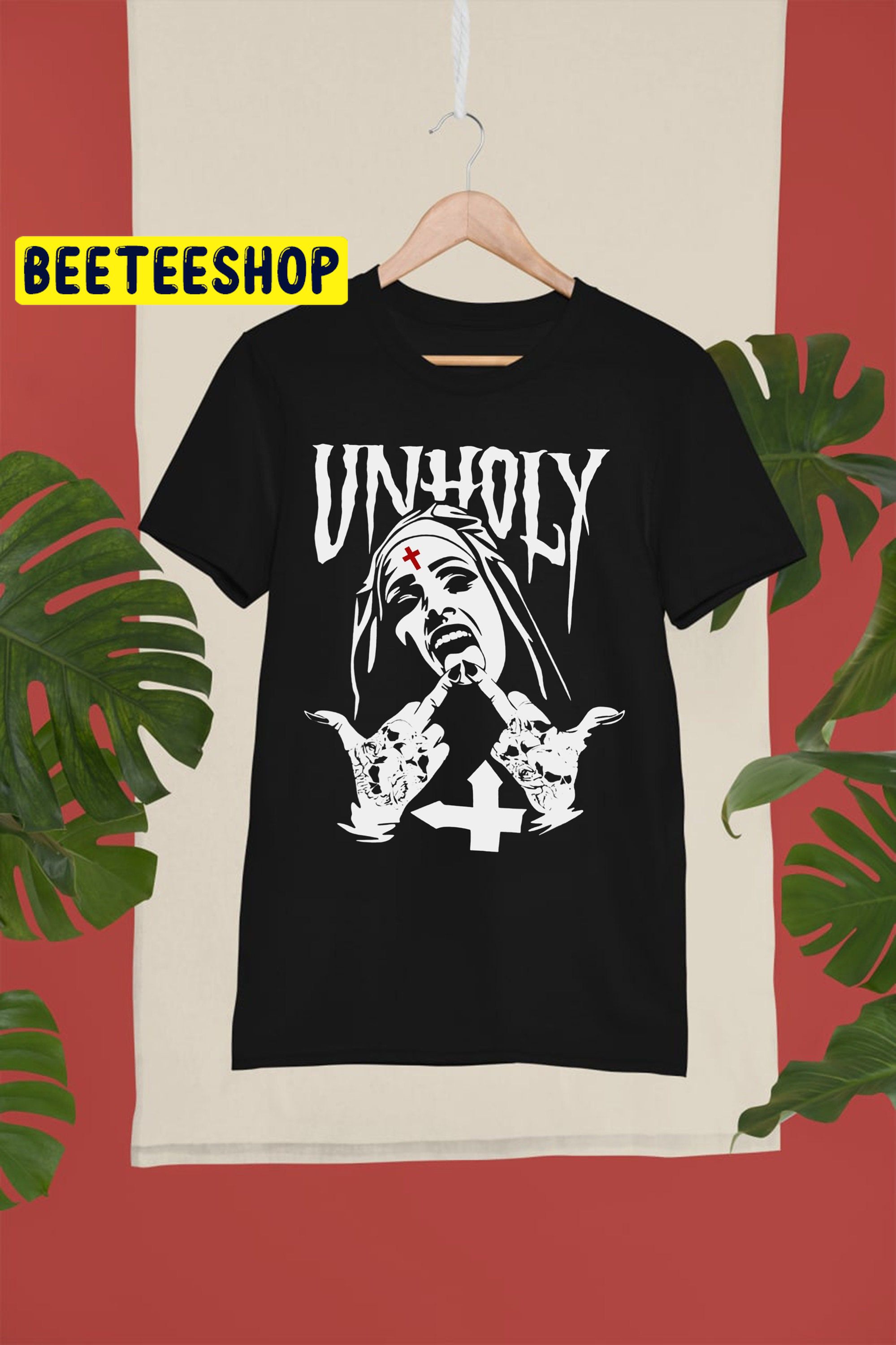 Satanic Nun Tattoos Unholy Trending Unisex T-Shirt