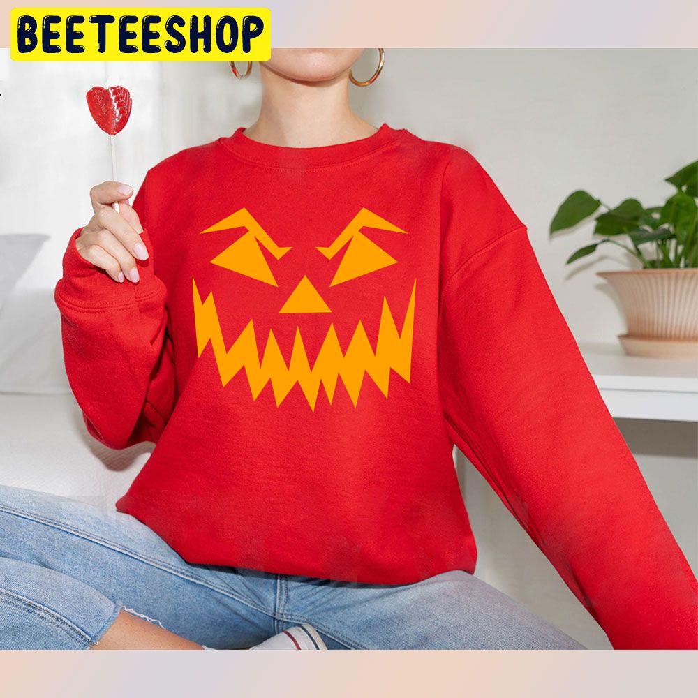 Scary Pumpkin Face Halloween Trending Unisex Sweatshirt