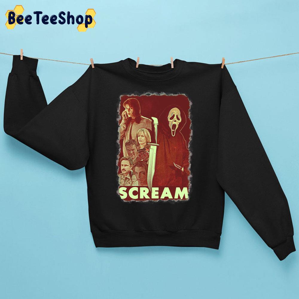 Scream Knife Collage Halloween Trending Unisex Sweatshirt