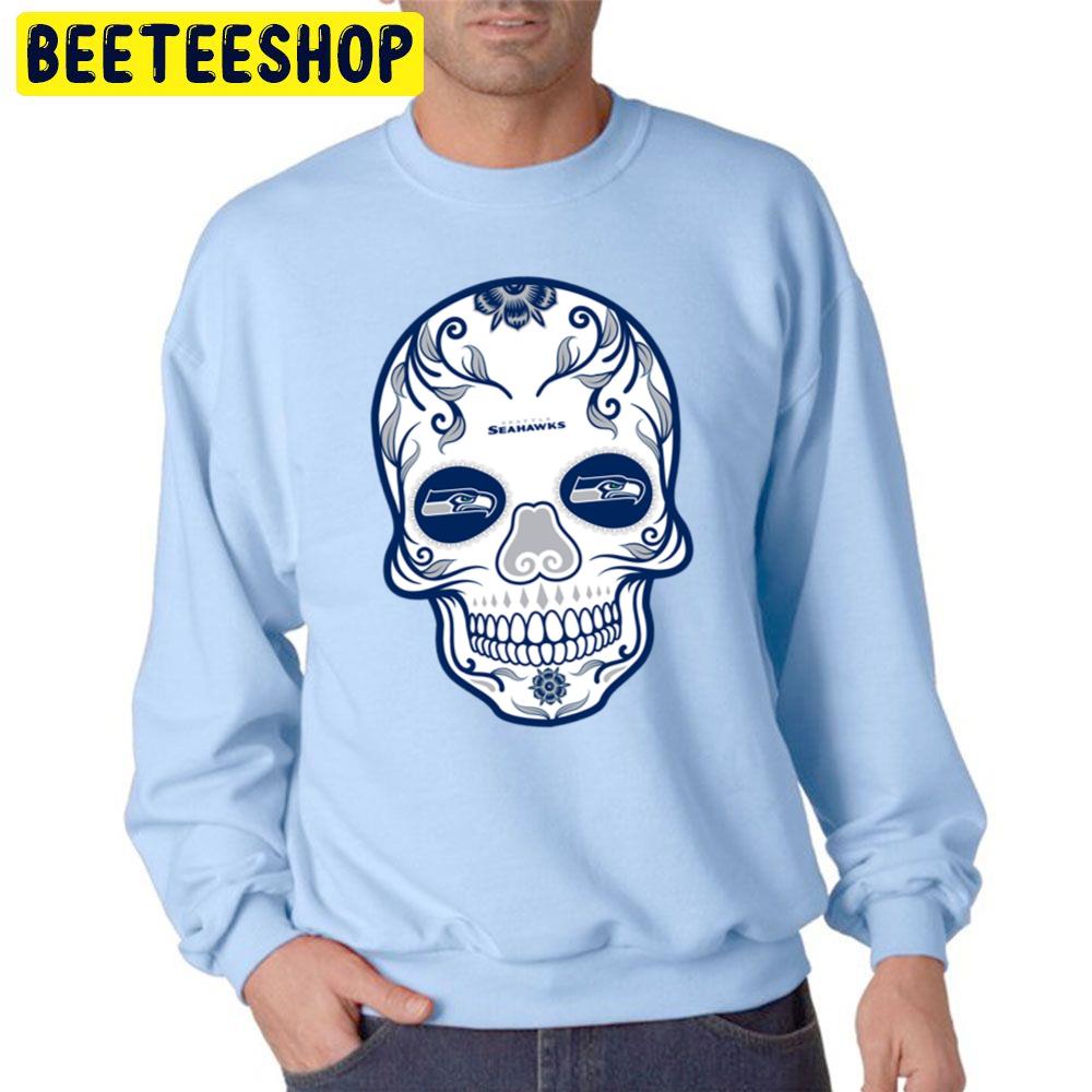 Seattle Seahawks Football Skull Art Trending Unisex Sweatshirt