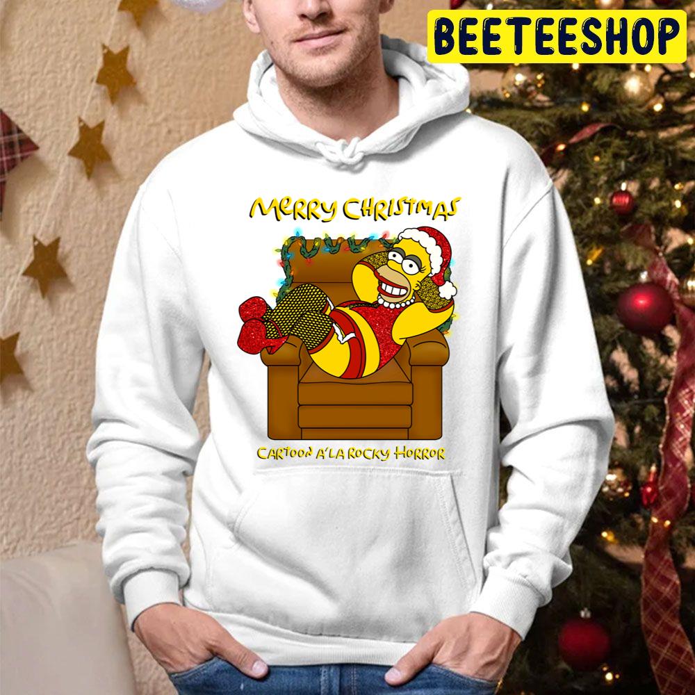 Sexy Simpson Merry Christmas Cartoon A’la Rocky Horror Trending Unisex Hoodie