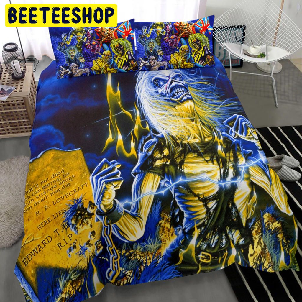 Skeleton Rise Up Iron Maiden Bedding Set