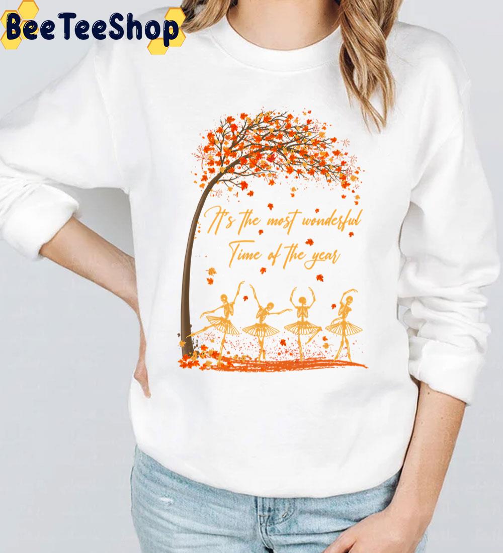 Skeleton Yoga Halloween It’s The Most Wonderful Time Of The Year Trending Unisex Sweatshirt