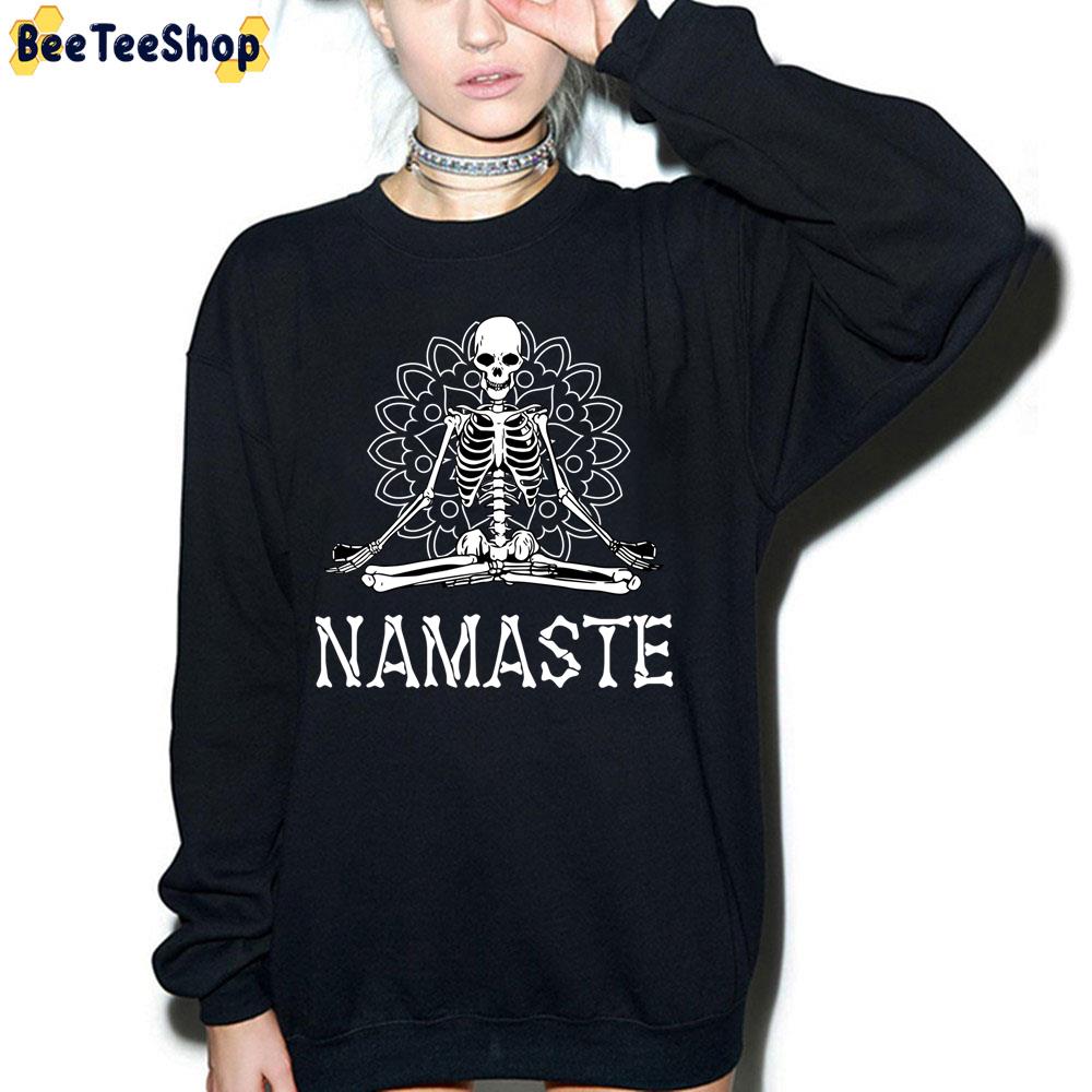 Skeleton Yoga Namaste Halloween Trending Unisex Sweatshirt