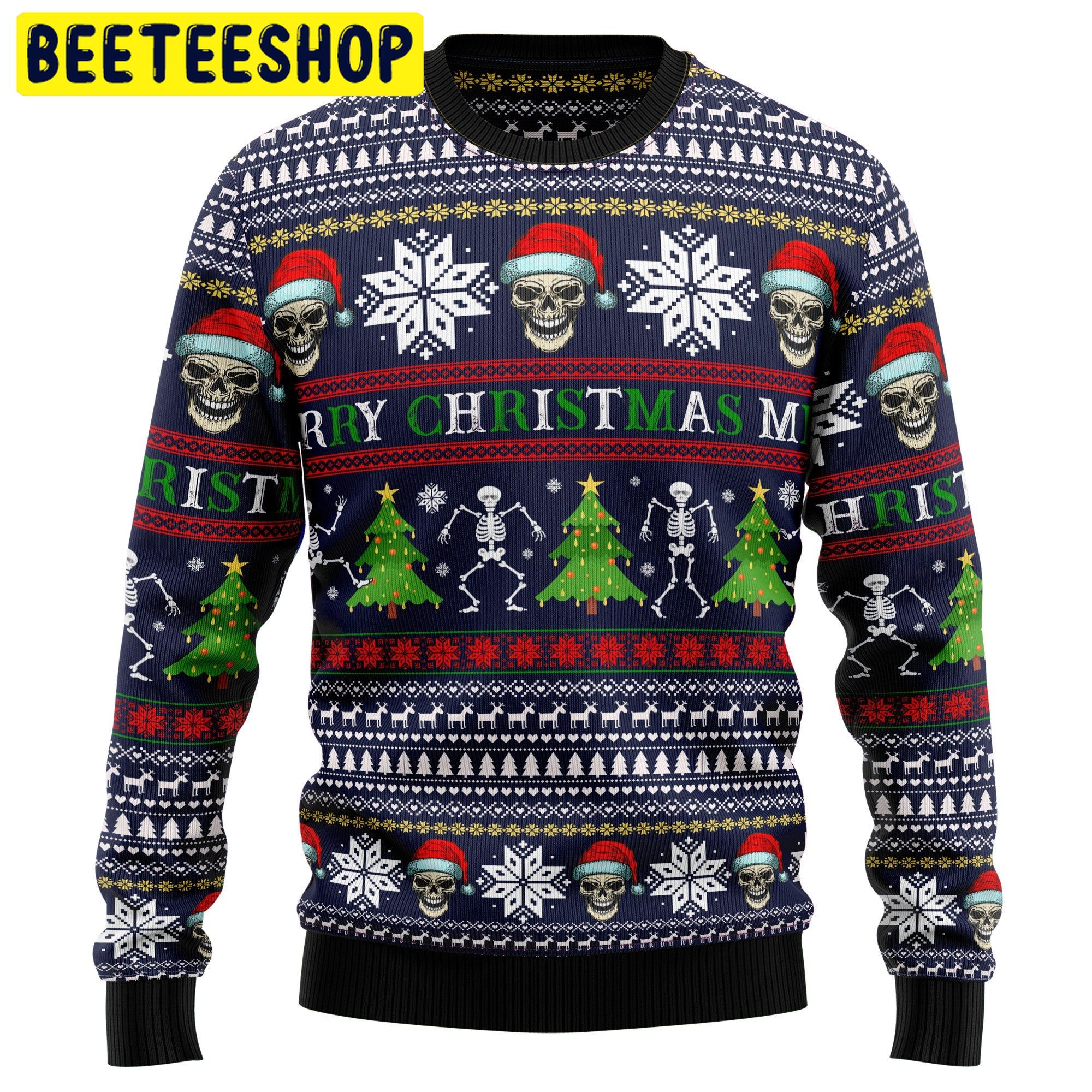 Skull Christmas Trending Ugly Christmas Sweatshirt