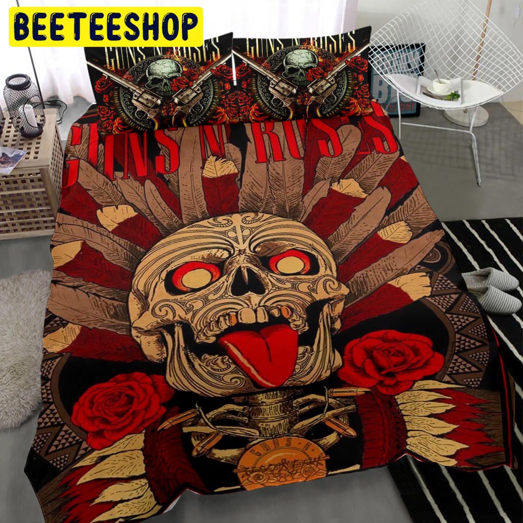 Skull Gun N Roses Bedding Set