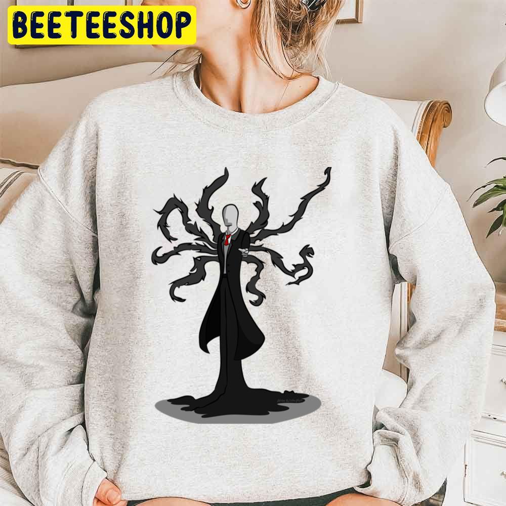 Slenderman Illustration Halloween Trending Unisex Sweatshirt