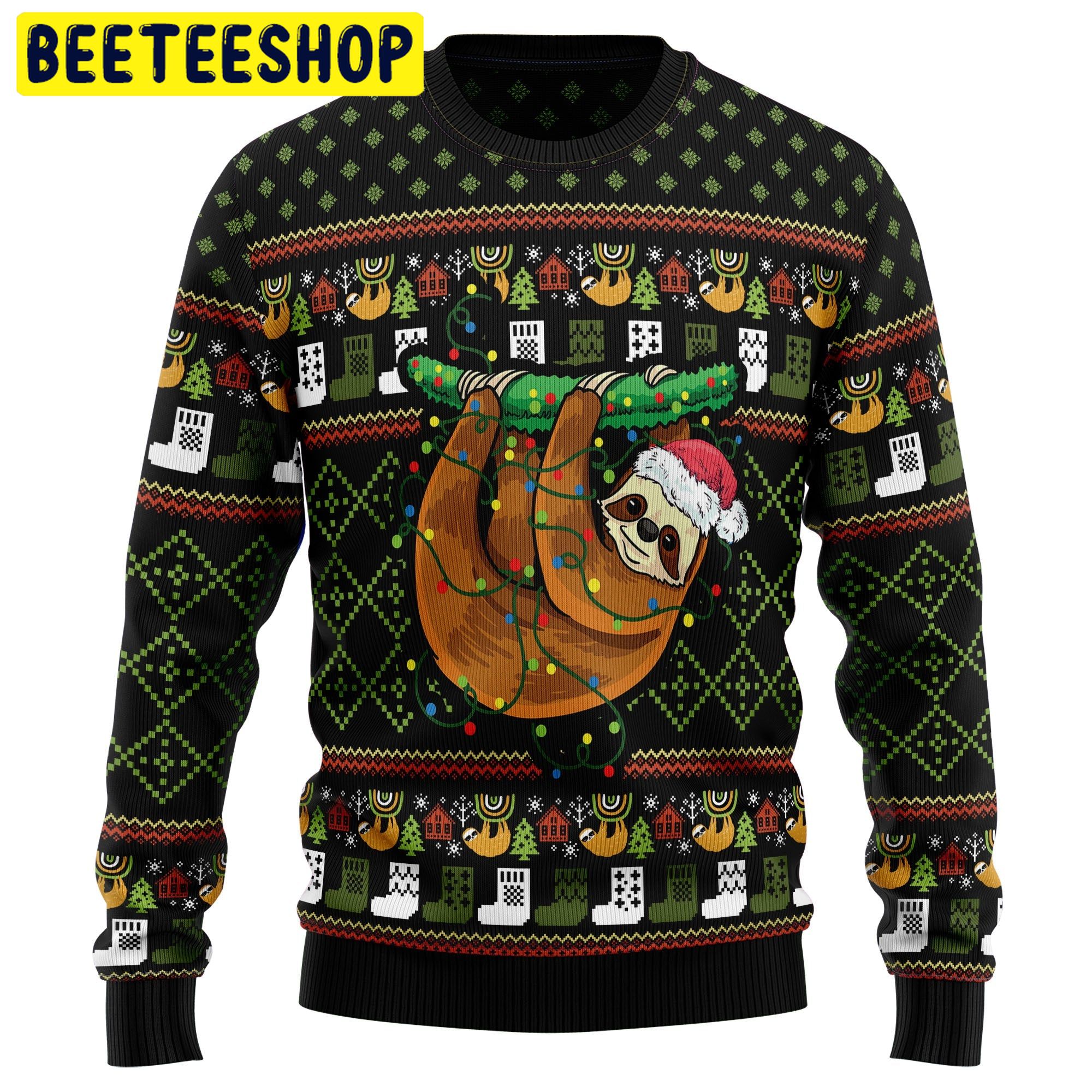 Sloth Light Trending Ugly Christmas Sweatshirt
