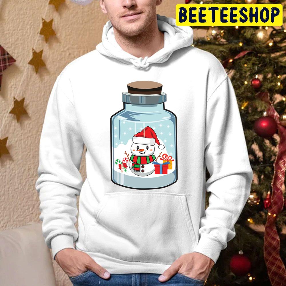 Snowman In A Bottle Christmas Trending Unisex Hoodie