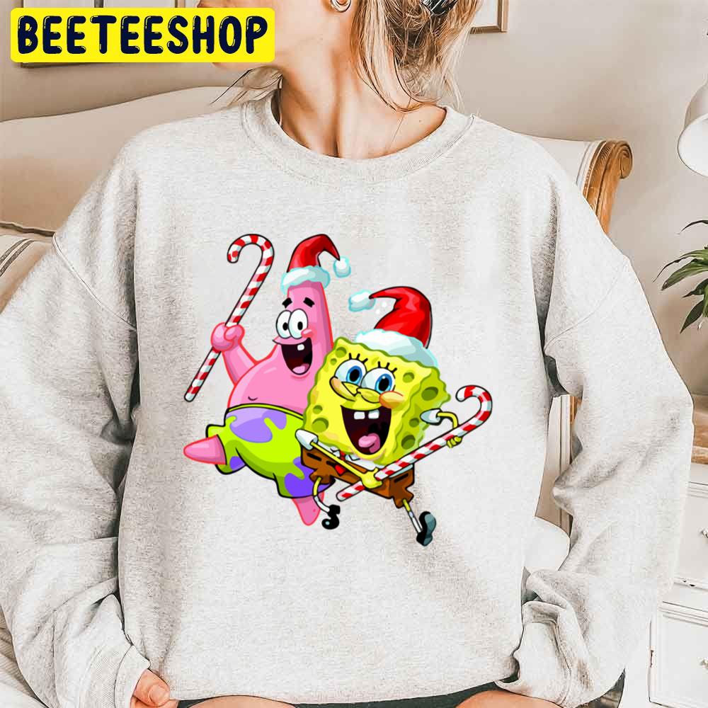 Spongebob And Patrick Merry Xmas Unisex Sweatshirt