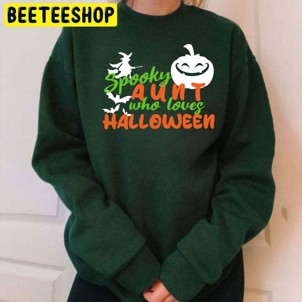 Spooky Aunt Who Loves Halloween Trending Unisex Sweatshirt