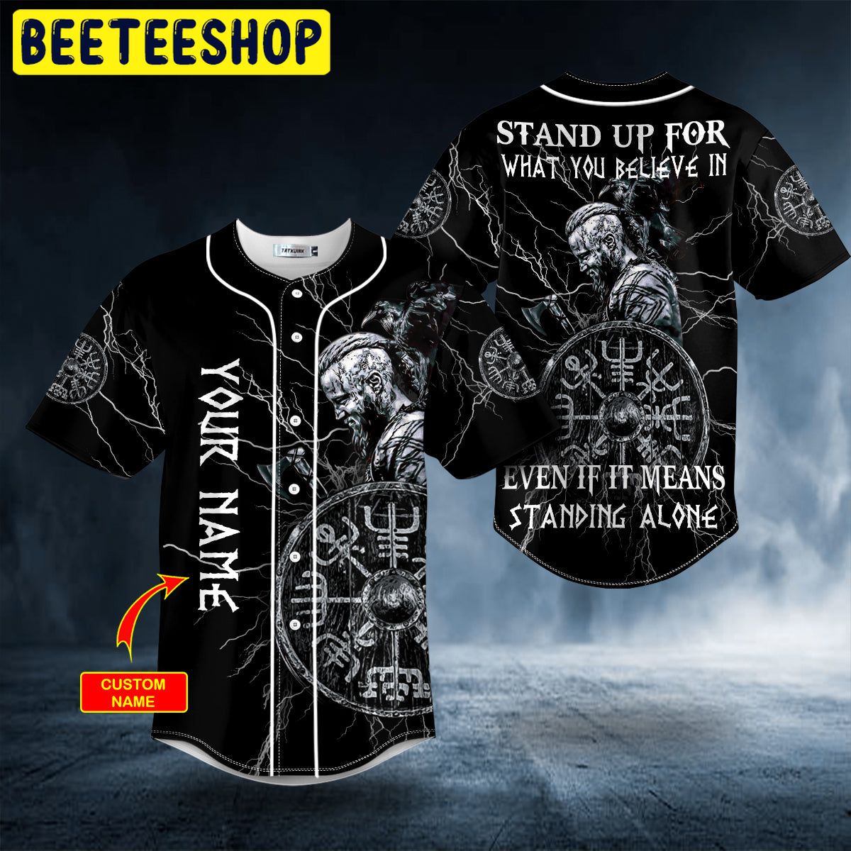 Stand Up For What You Believe In Warrior Viking Custom Trending Baseball Jersey