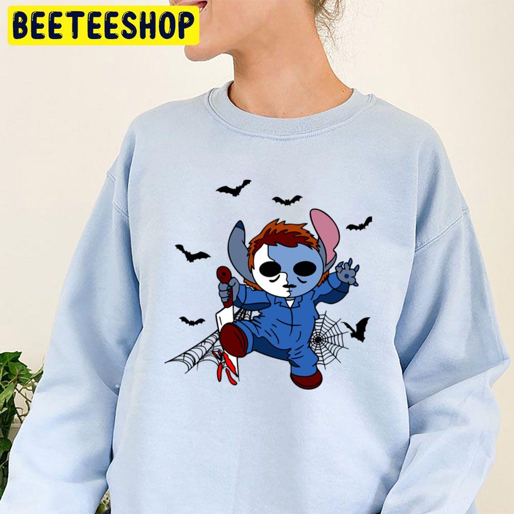 Stitch Leatherface Halloween Trending Unisex Sweatshirt