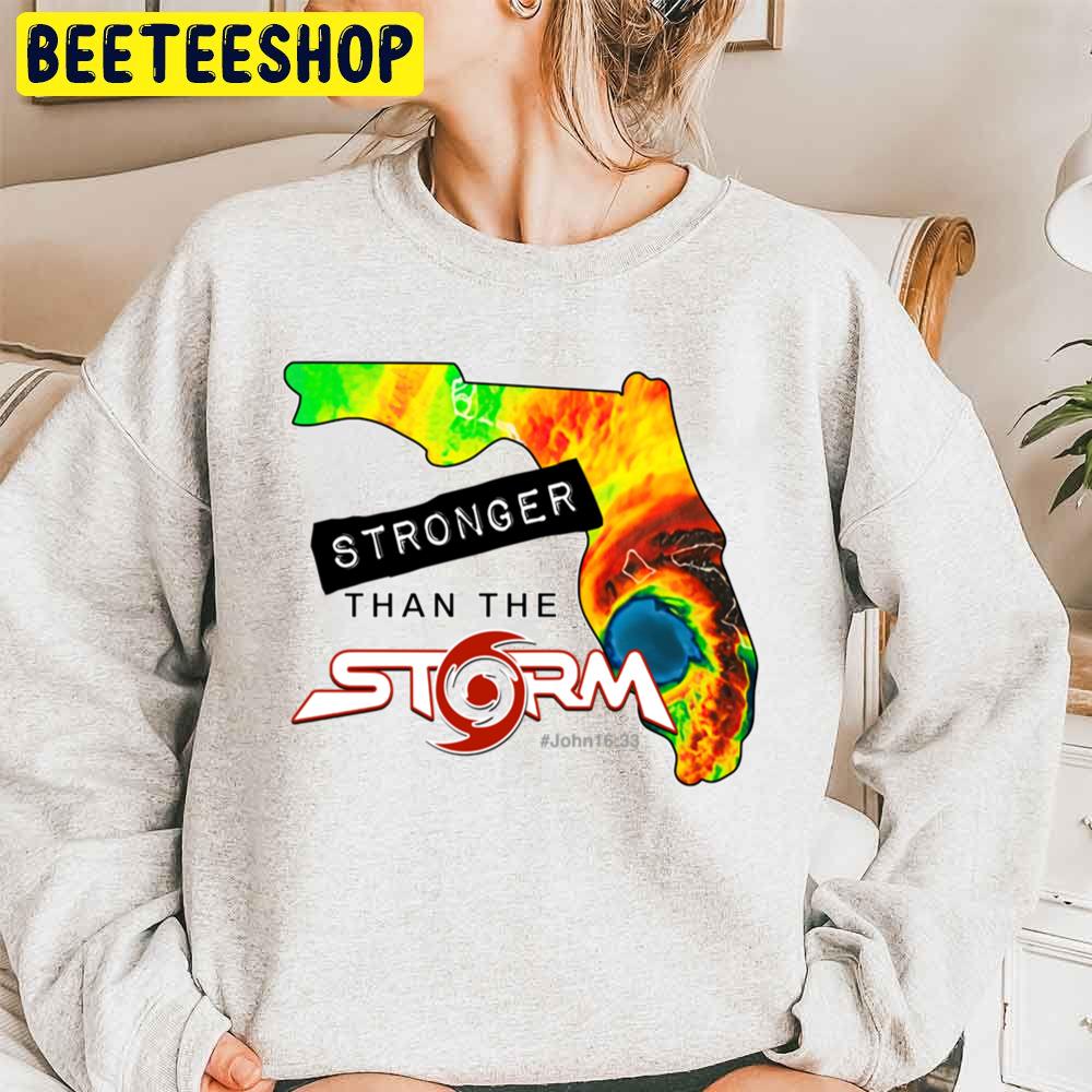 Stronger Than The Storm Southwest Florida, Hurricane Ian 2022 Support Local Pier Red Trending Unisex Sweatshirt