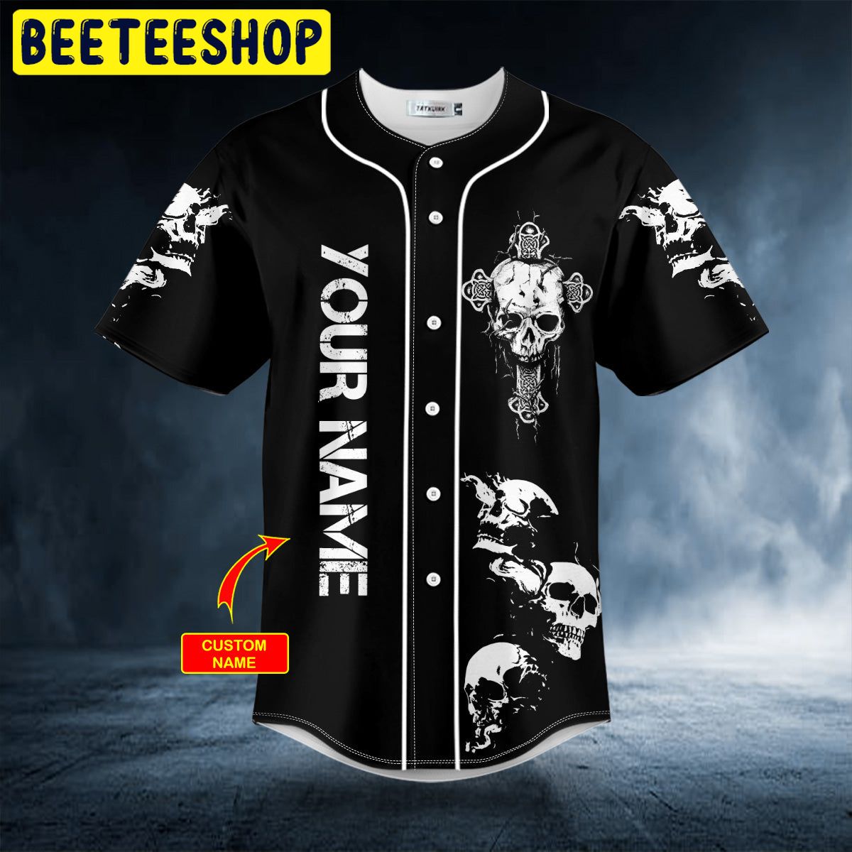 Sword Broken Skull Custom Trending Baseball Jersey - Beeteeshop