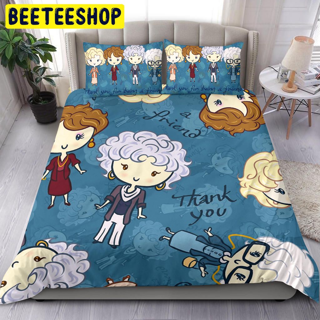 Thank You Cartoon Art Golden Girls Bedding Set