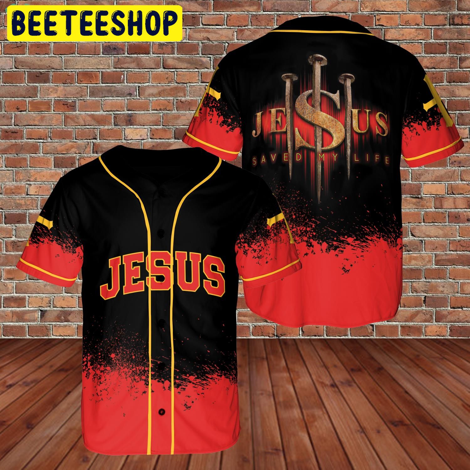 Three Nails Jesus Jesus And Cross Is My Savior Trending Jersey Baseball