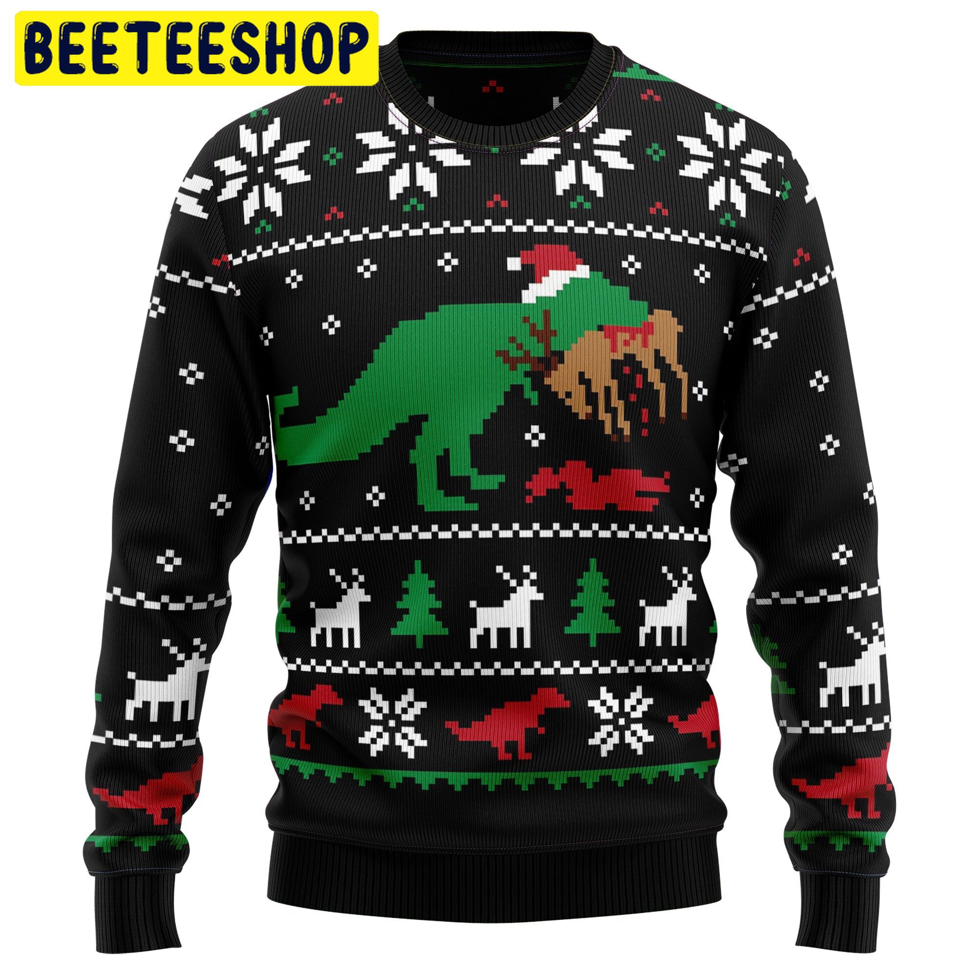 T-Rex Trending Ugly Christmas Sweatshirt