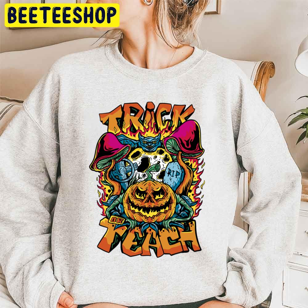 Trick Or Teach Cute Halloween Teacher Unisex Sweatshirt