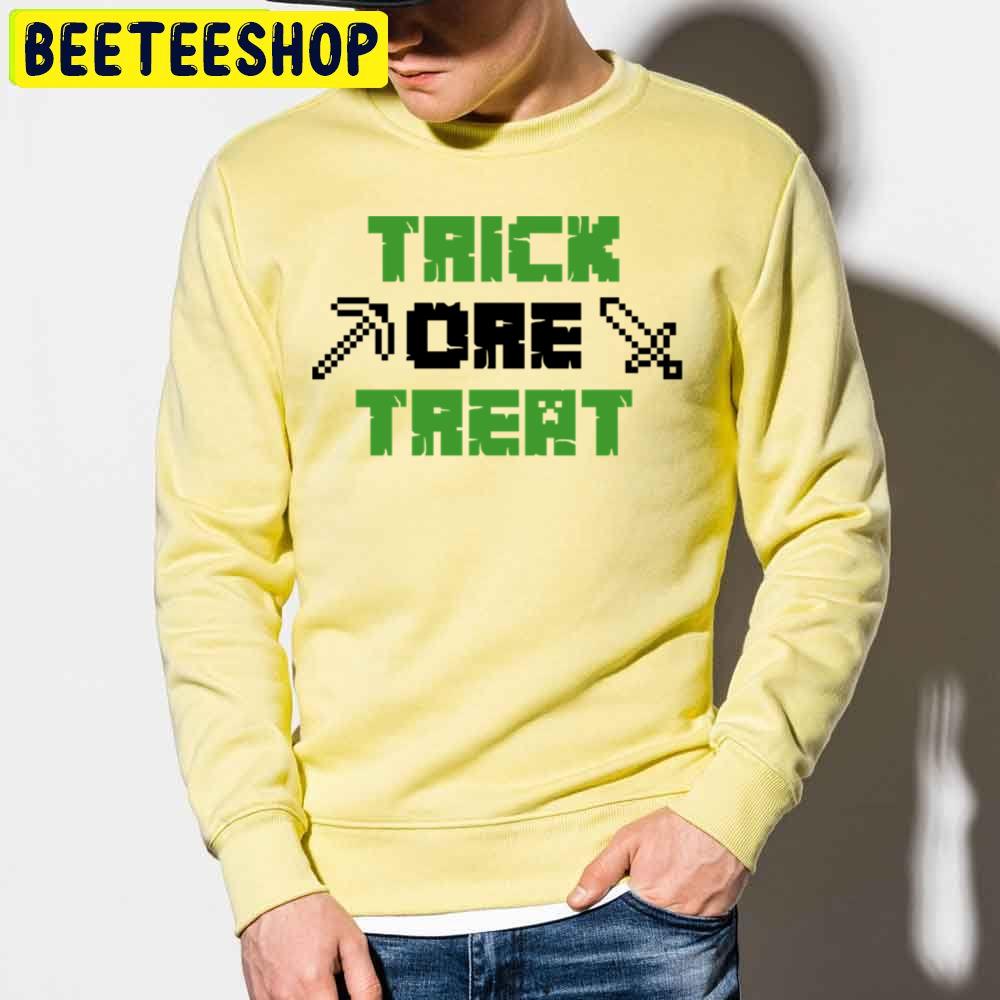 Trick Ore Treat Minecraft Halloween Bag Trending Unisex Sweatshirt