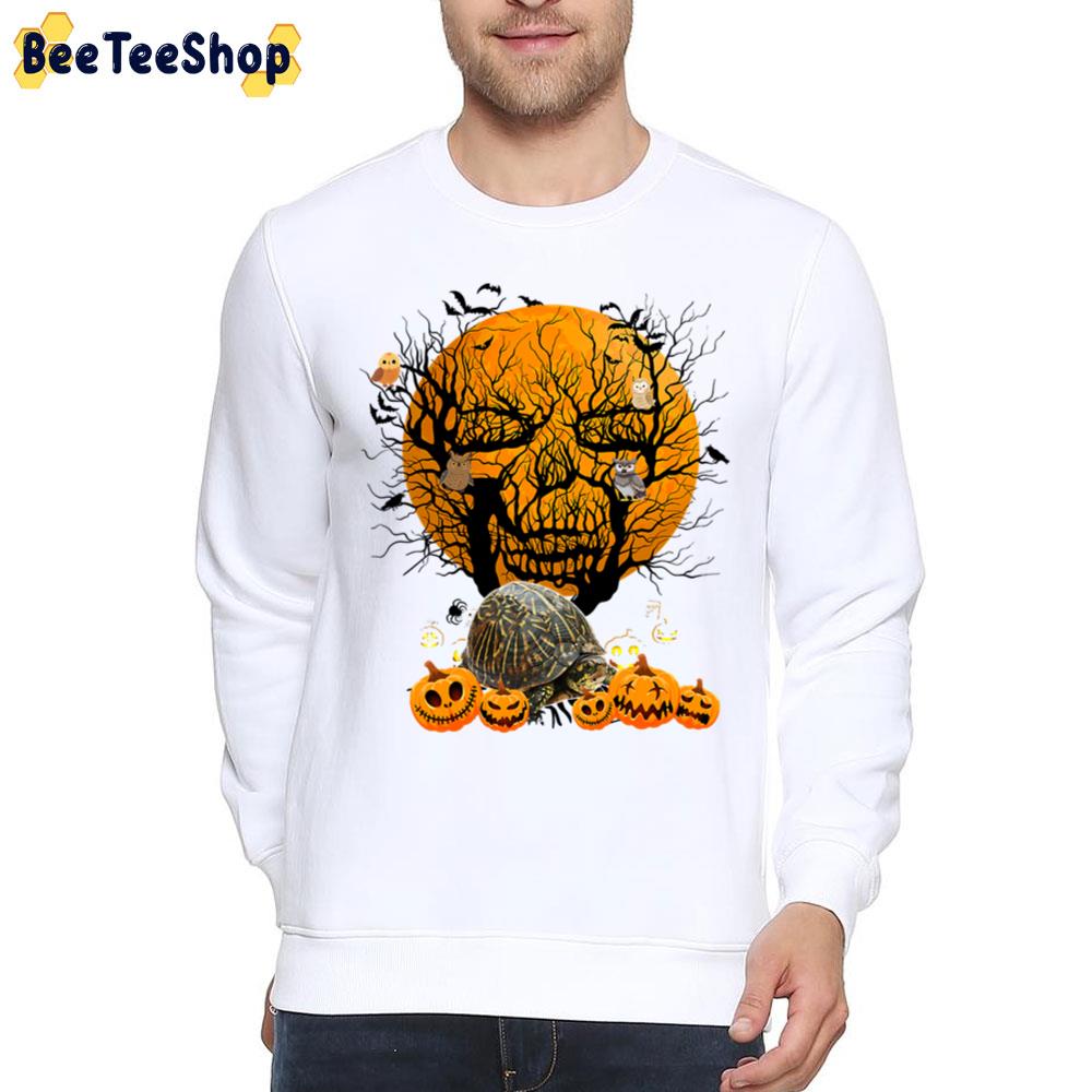 Turtle Halloween Moon Skull Trending Unisex Sweatshirt