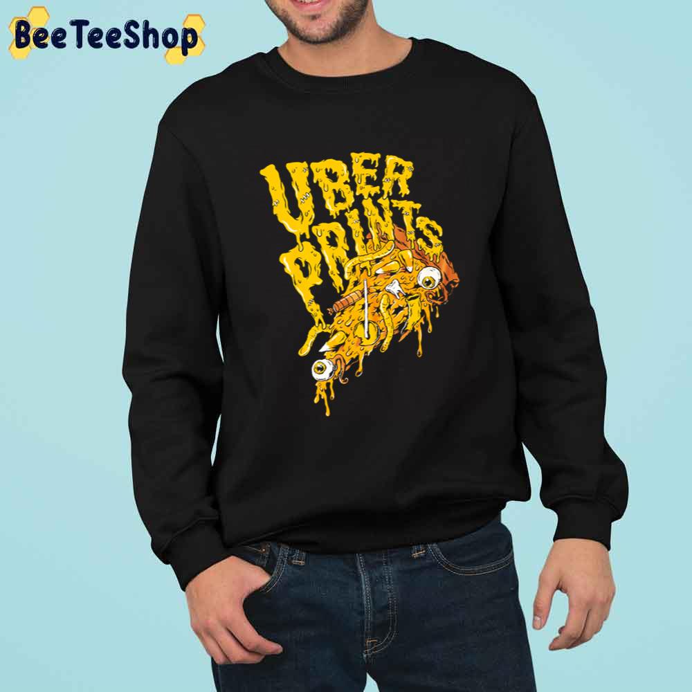 Uber Prints Pizza Zombie Halloween Unisex Sweatshirt