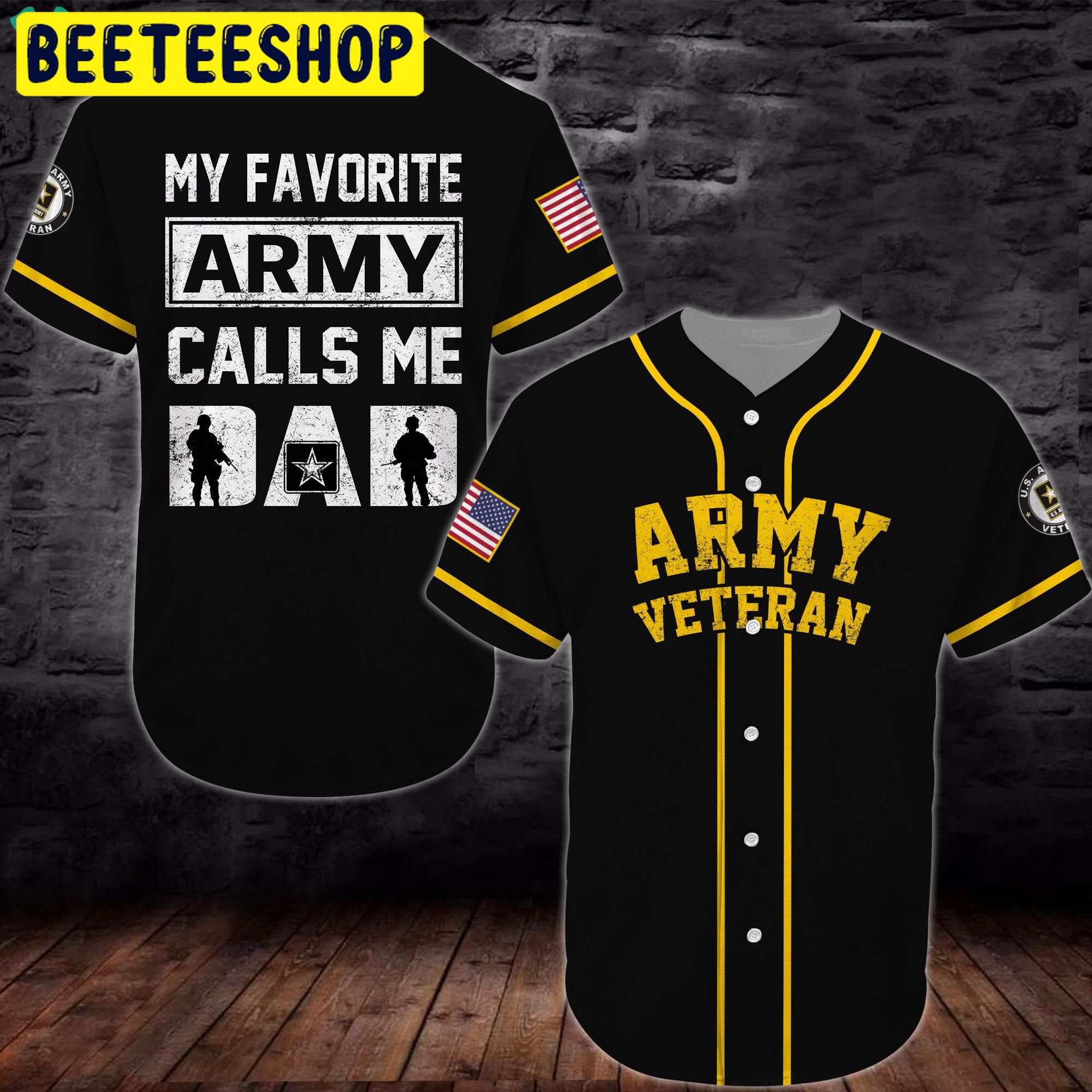 United States My Favorite Army Calls Me Army Veteran Trending Jersey Baseball
