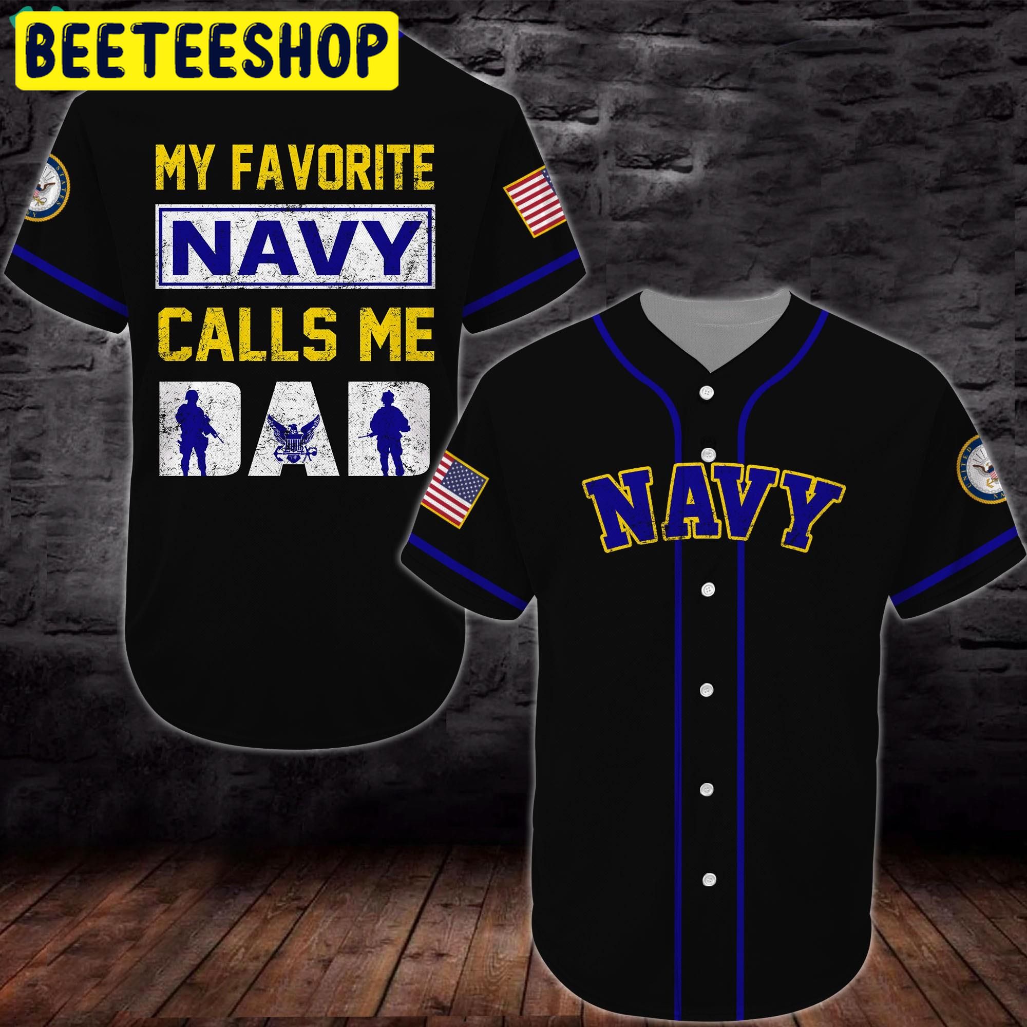 United States My Favorite Navy Calls Me Trending Jersey Baseball