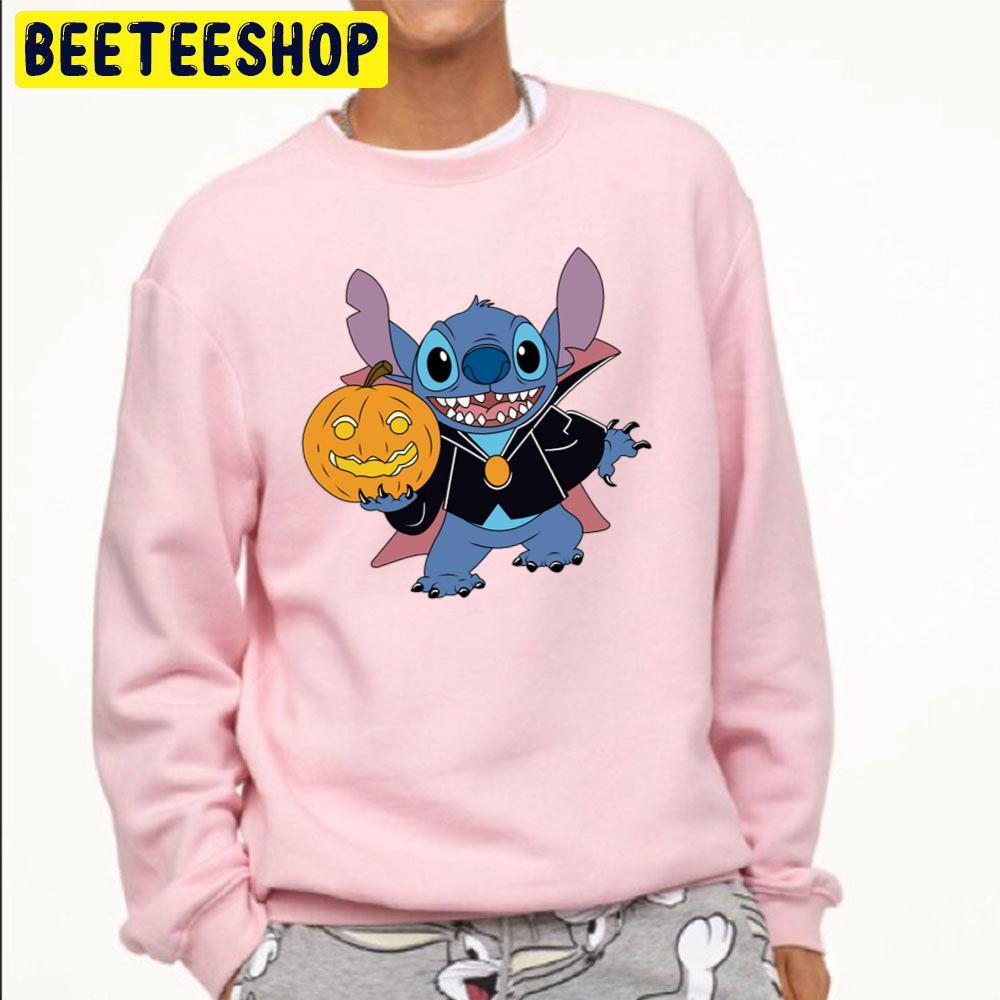 Vampire Stitch And Pumpkin Halloween Trending Unisex Sweatshirt