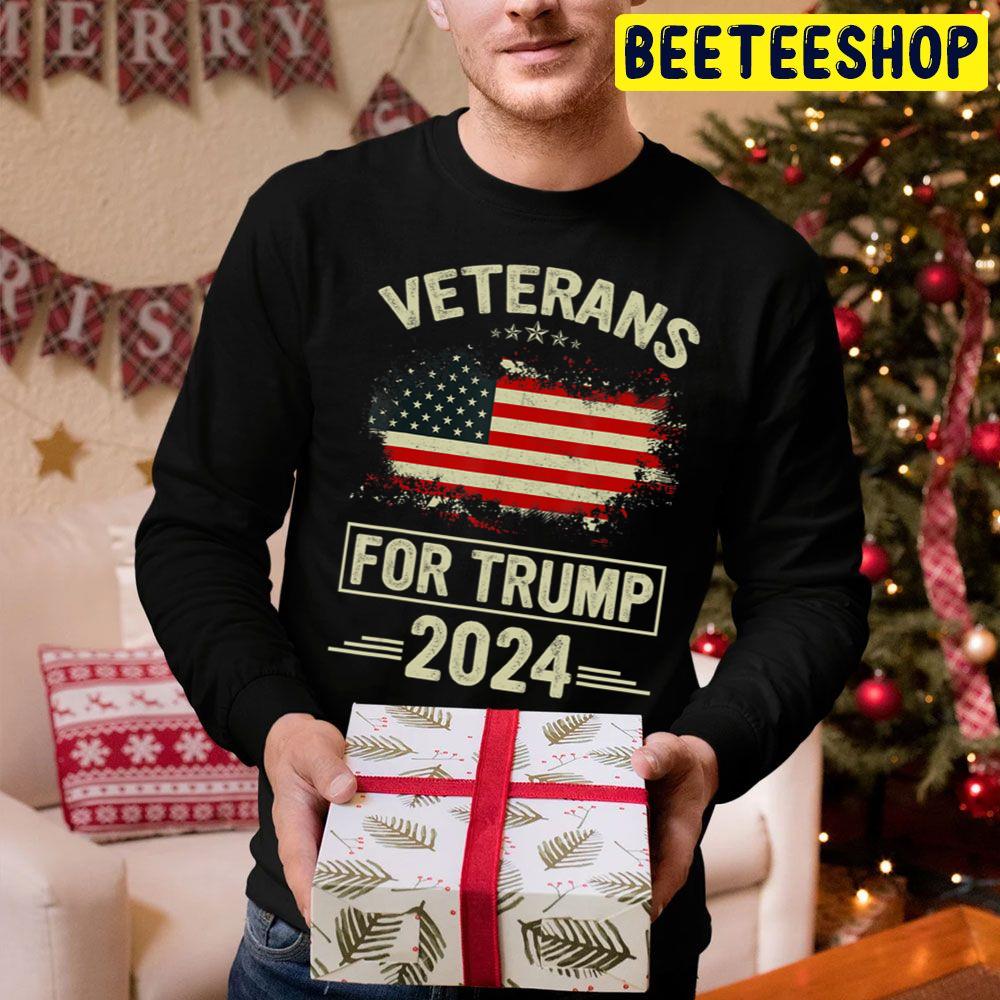 Veterans For Trump 2024 Veteran Day Trending Unisex Hoodie