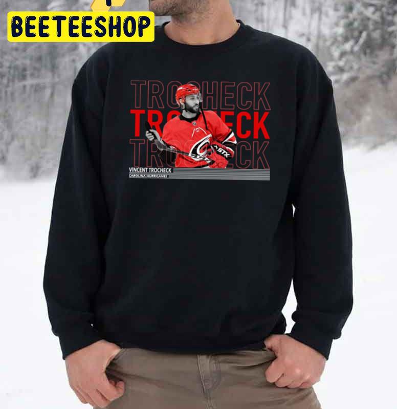 Vincent Trocheck Typography Carolina Hurricanes Hockey Trending Unisex Sweatshirt