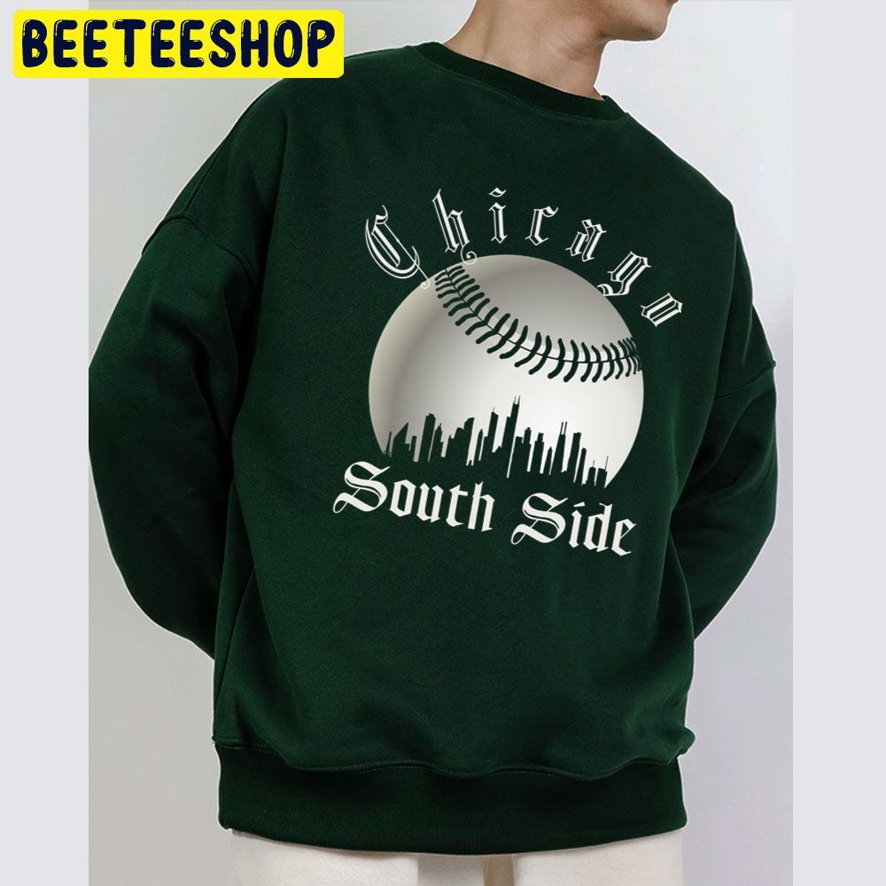 Vintage Chicago City Skyline White South Side S.O.X I Still Call It Comiskey Baseball Trending Unisex Sweatshirt