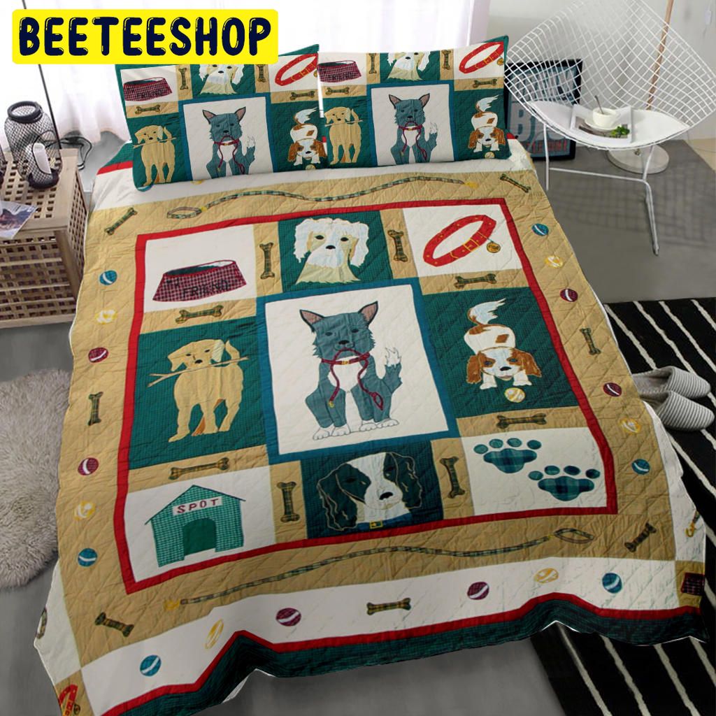 Vintage Dog Bedding Set