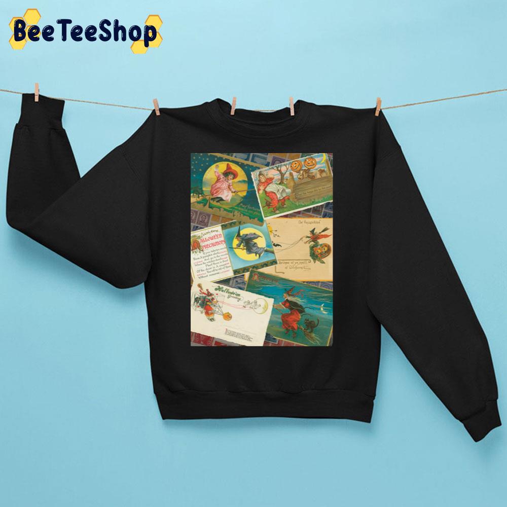 Vintage Halloween Cards Unisex Sweatshirt