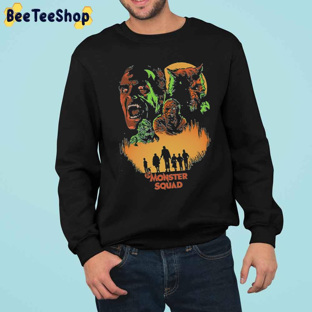 Vintage Monster Horror Squad Design Halloween Trending Unisex Sweatshirt