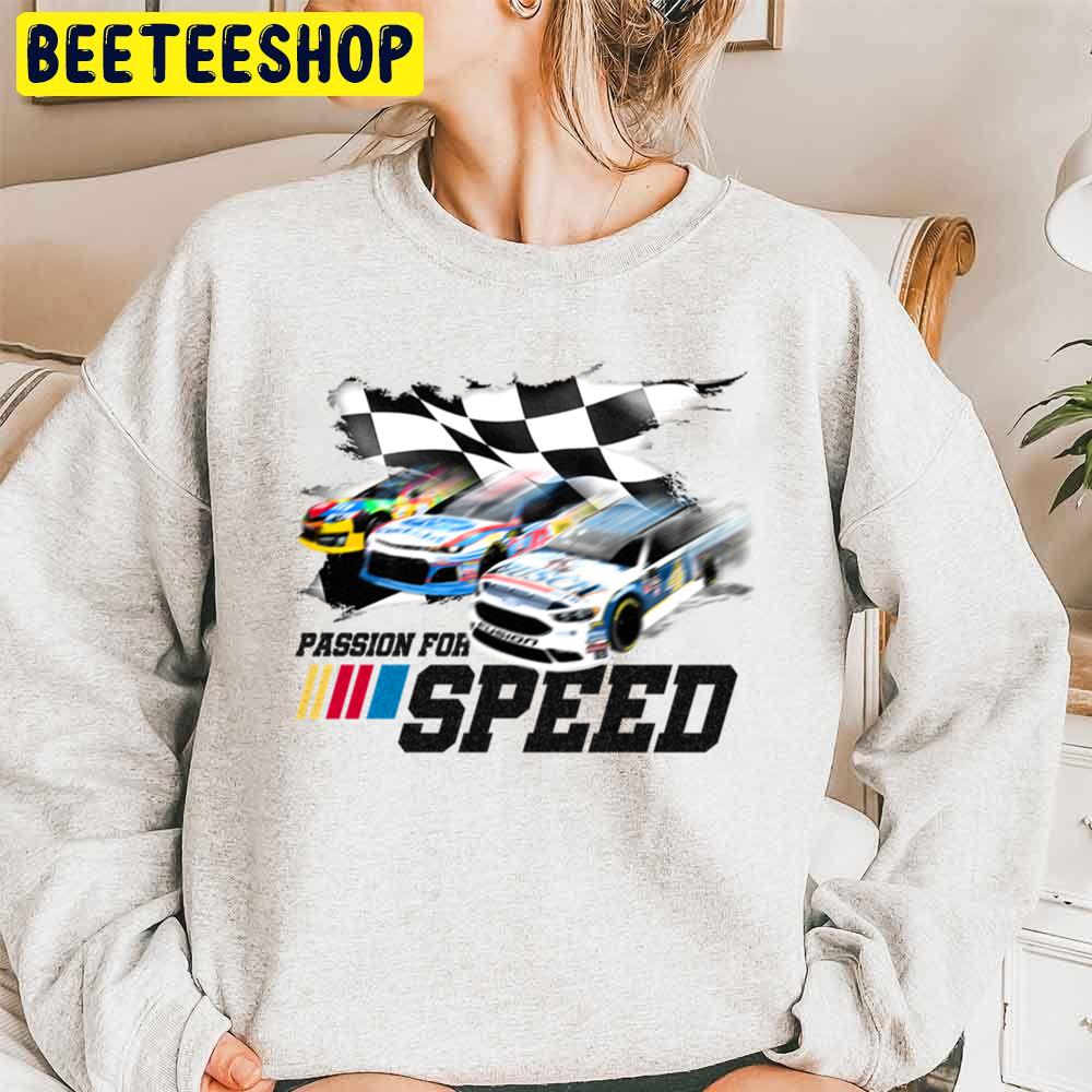 Vintage Passion For Speed Nascar Blurred Speed Cars Racing Trending Unisex Sweatshirt