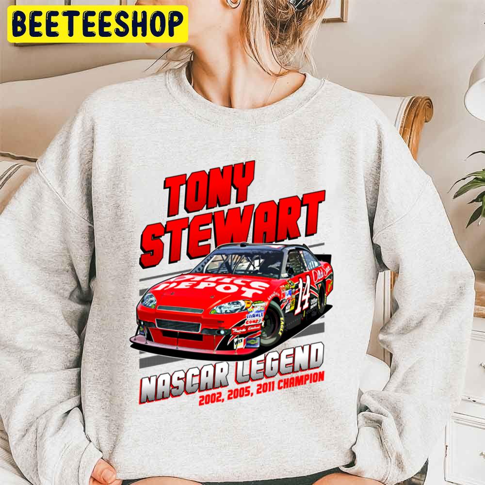 Vintage Tony Stewart Nascar Champion 2002 2005 2011 Racing Trending Unisex Sweatshirt