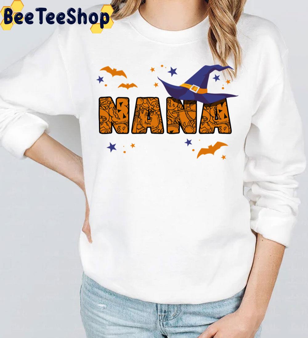 Witch Hat Nana Witch Cute Grandma Halloween Trending Unisex Sweatshirt