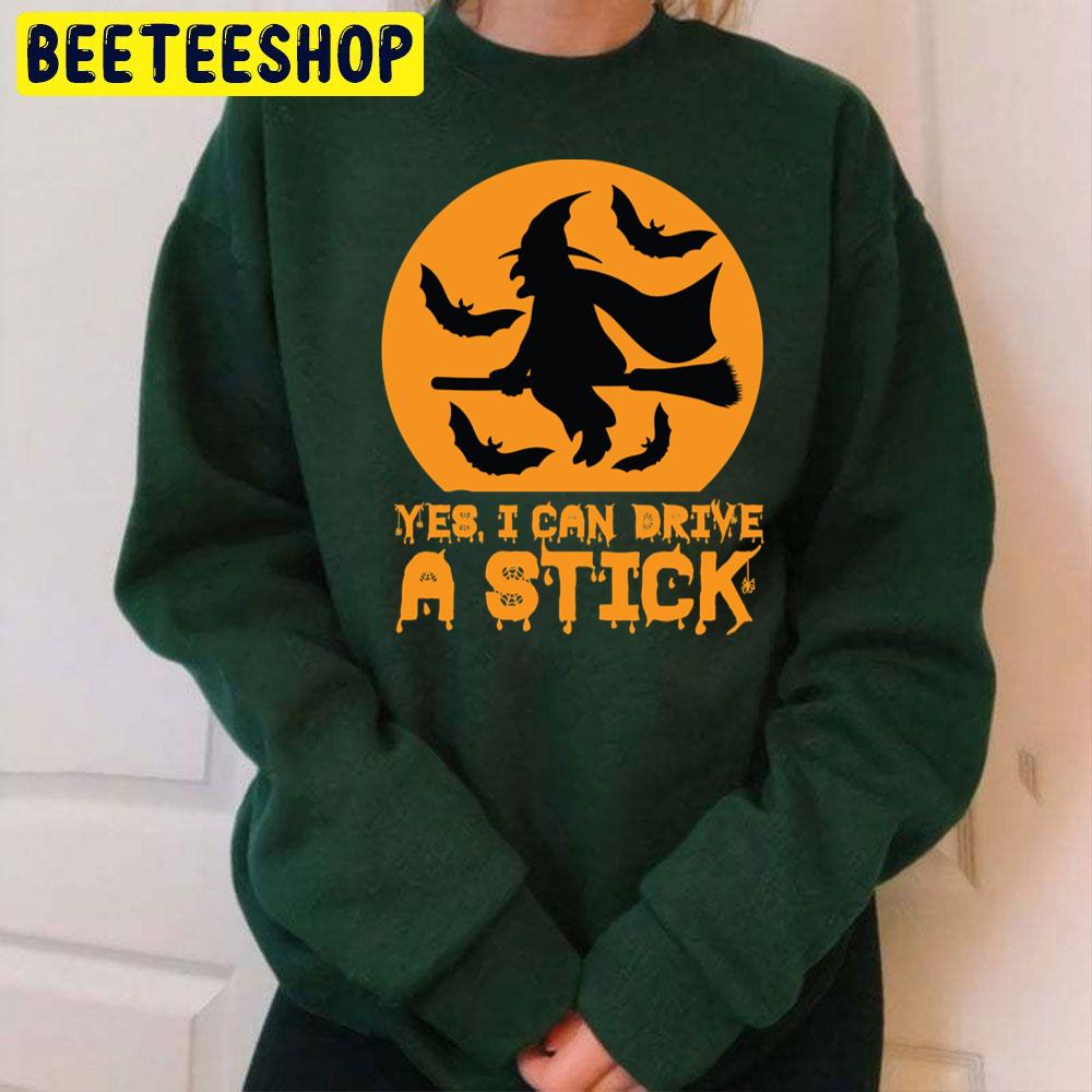 Yes, I Can Drive A Stick Halloween Broomstick Witch Trending Unisex Sweatshirt