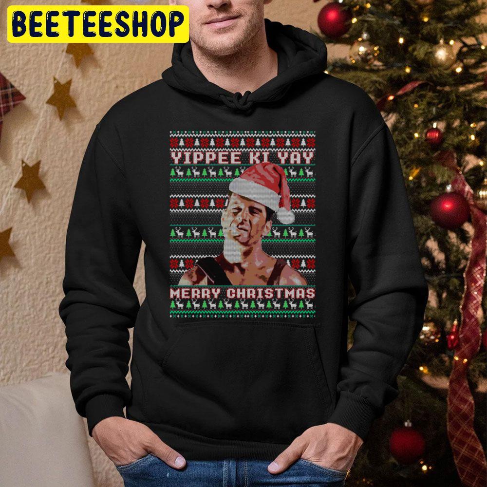 Yippe Ki Yay Funny Knit Christmas Trending Unisex Hoodie